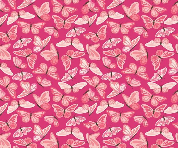 Tecido Hope in Bloom Wings of Hope Borboletas Rosa Pink | Riley Blake