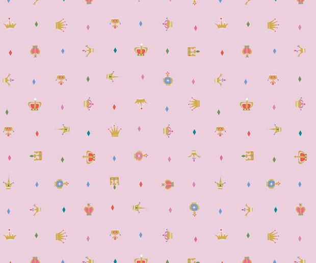 Tecido Little Brier Rose Coras Rosa Glitter Dourado Velho | Riley Blake