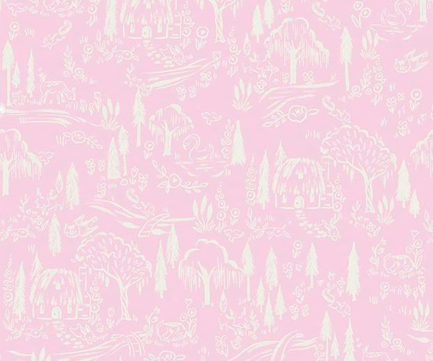 Tecido Little Brier Rose Woodland Bosque Rosa | Riley Blake