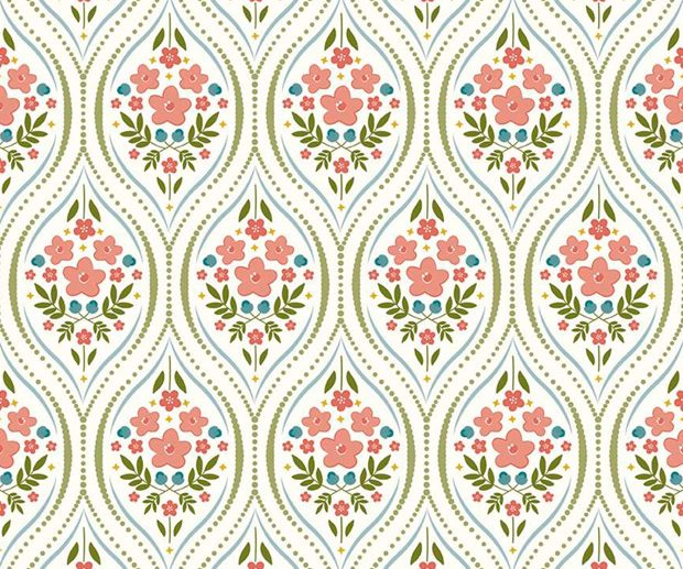 Tecido Primrose Hill Damask Cornucópias Creme | Riley Blake