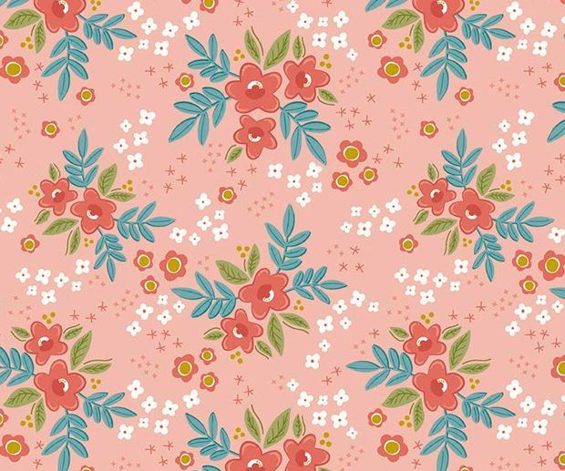 Tecido Primrose Hill Main Floral Rosa Blush | Riley Blake