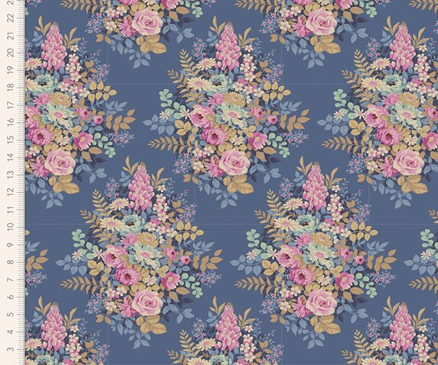 Tecido Whimsyflower Blue Azul | Tilda