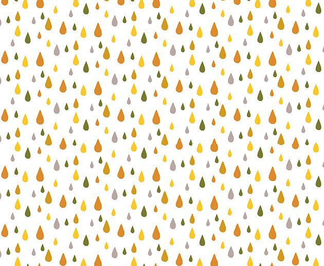 Tecido Goutte Tons Terra Caril, Mostarda & Verde Tropa/Khaki
