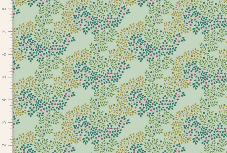 Tecido coleção Hometown Berrytangle Sage