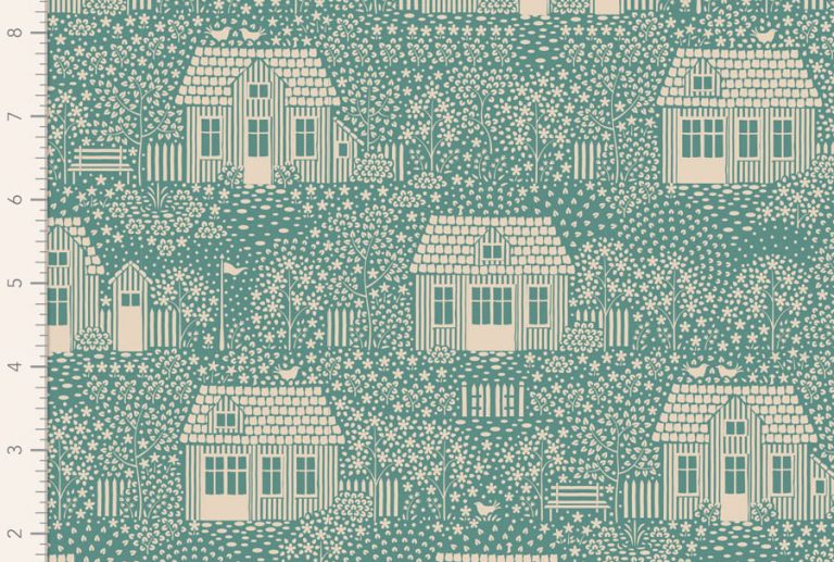 Tecido coleção My Neighborhood Teal