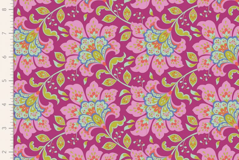 Tecido Bloomsville Flowermarket Plum