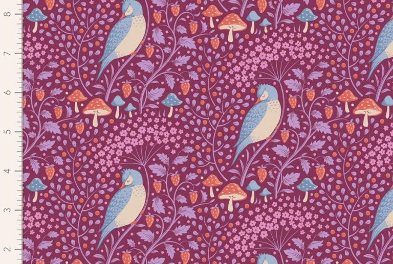 Tilda coleção Hibernation_Sleepybird Mulberry